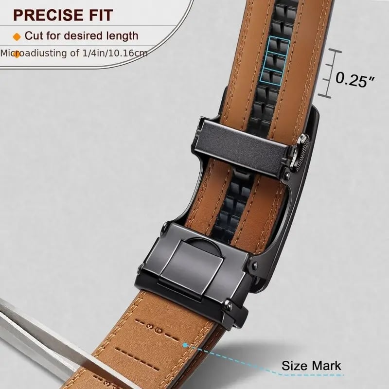 š„LAST DAY 49% OFF - Leather Ratchet Belt With Adjustable Buckle