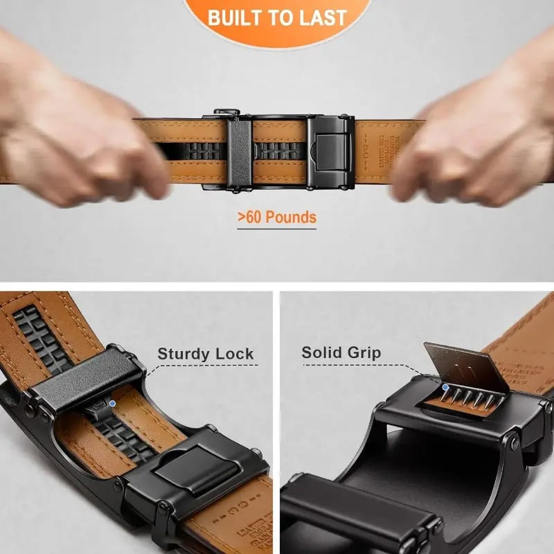 š„LAST DAY 49% OFF - Leather Ratchet Belt With Adjustable Buckle