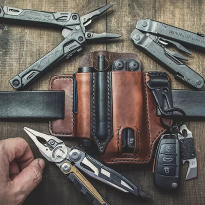 đHot Sale 50% OFFâł - Tactical Multi Tool Belt Leather Bag