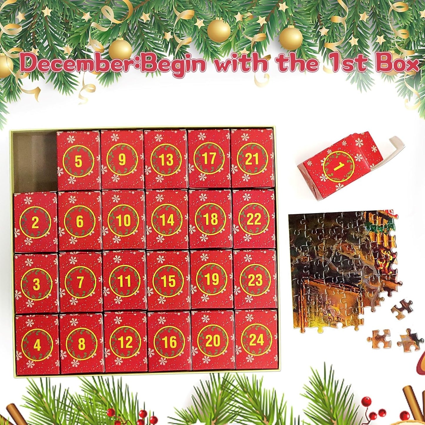 2025 Advent Calendar Christmas Jigsaw Puzzles