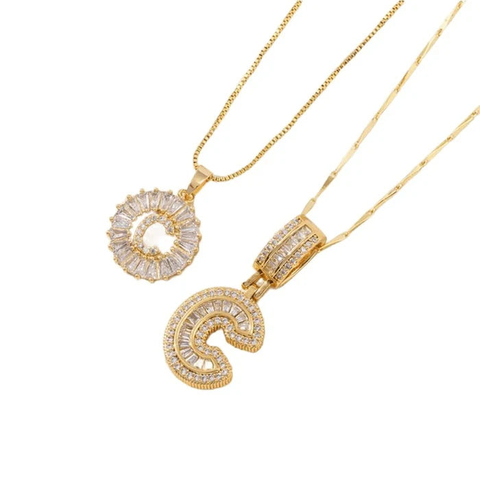 π New Release Mother's Day Gift - 50% Off - Set of 2 - Initial Letter Pendant Necklace