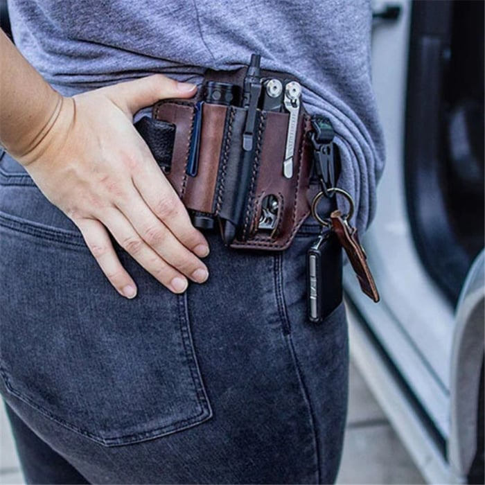 đHot Sale 50% OFFâł - Tactical Multi Tool Belt Leather Bag