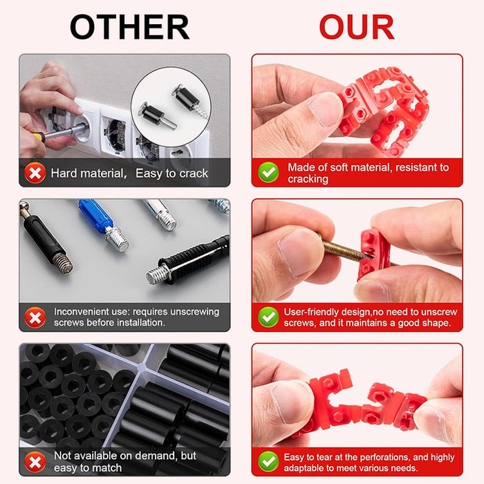 đ„Switch and Receptacle Spacers for Loose Outlet Fix