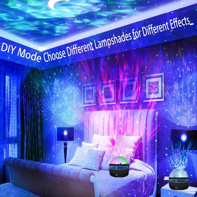 Northern Lights and Ocean Wave Projector with 14 Light Effects for Bedroom, Game Rooms, Home Theater, Birthday, Party