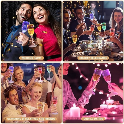 Last Day Promotion!🎄LED Light Up Cups Wine Champagne Glass-Limited Stock